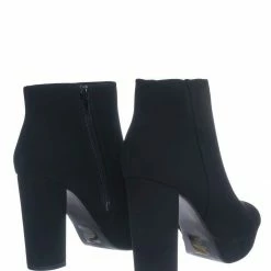 Delicious During Block High Heel Ankle Bootie - Women Platform Ankle Boots