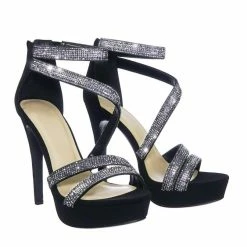 Delicious Flavor Rhinestone Crystal Embellished Evening High Heel Dress Sandal New