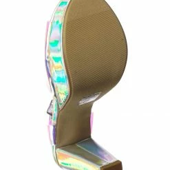 Delicious Gone Clear Lucite Heel Sandal - Womens Transparent Ankle Strapped Platform Heel New