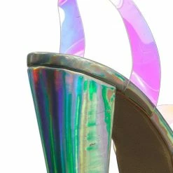 Delicious Gone Clear Lucite Heel Sandal - Womens Transparent Ankle Strapped Platform Heel New