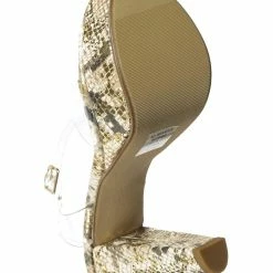 Delicious Gone Clear Lucite Heel Sandal - Womens Transparent Ankle Strapped Platform Heel New