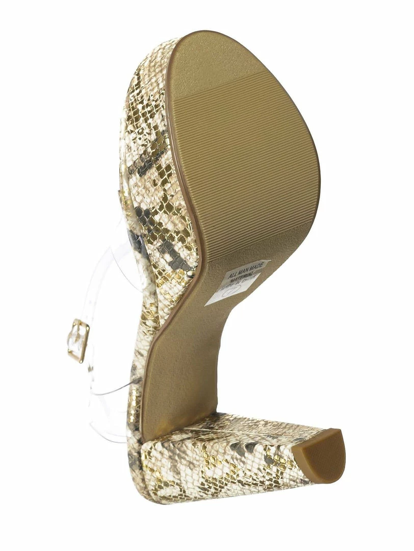 Delicious Gone Clear Lucite Heel Sandal - Womens Transparent Ankle Strapped Platform Heel New