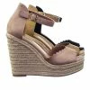 Delicious New Herald Espadrille Jute Rope Wrap Platform Wedge Sandal W Rounded Trimming
