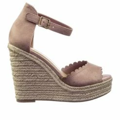Delicious New Herald Espadrille Jute Rope Wrap Platform Wedge Sandal W Rounded Trimming