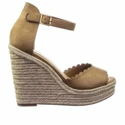 Delicious New Herald Espadrille Jute Rope Wrap Platform Wedge Sandal W Rounded Trimming