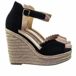 Delicious New Herald Espadrille Jute Rope Wrap Platform Wedge Sandal W Rounded Trimming