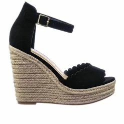 Delicious New Herald Espadrille Jute Rope Wrap Platform Wedge Sandal W Rounded Trimming