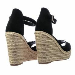 Delicious New Herald Espadrille Jute Rope Wrap Platform Wedge Sandal W Rounded Trimming