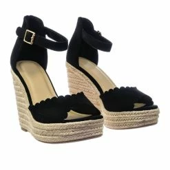 Delicious New Herald Espadrille Jute Rope Wrap Platform Wedge Sandal W Rounded Trimming