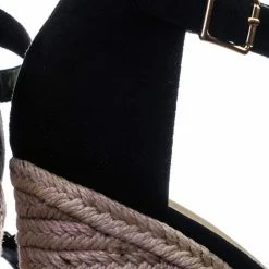 Delicious New Herald Espadrille Jute Rope Wrap Platform Wedge Sandal W Rounded Trimming