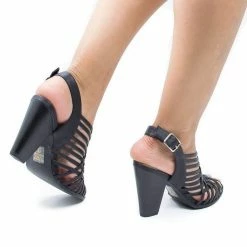 Hills By Delicious, Peep Toe Huarache Woven Sling Back Stacked Heeled Sandals