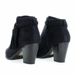Issey By Delicious, Western Tassel Stacked High Heel Ankle Boots