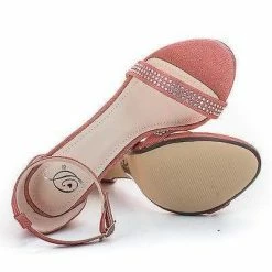 Jayvee By Delicious, Rhinestone Crystal Encrusted Satin Sandal, Women Evening Shoes New