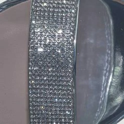 Delicious Laser Rhinestone Crystal Block Heel - Women Evening Shimmering Dress Sandal New