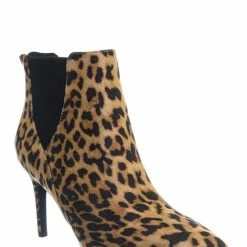 Delicious Rack Pointed Toe Ankle Bootie - Women Chelsea High Heel Croc Print Elastic