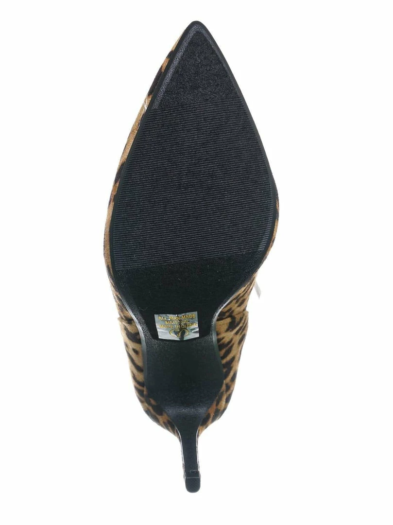 Delicious Rack Pointed Toe Ankle Bootie - Women Chelsea High Heel Croc Print Elastic