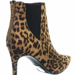 Delicious Rack Pointed Toe Ankle Bootie - Women Chelsea High Heel Croc Print Elastic