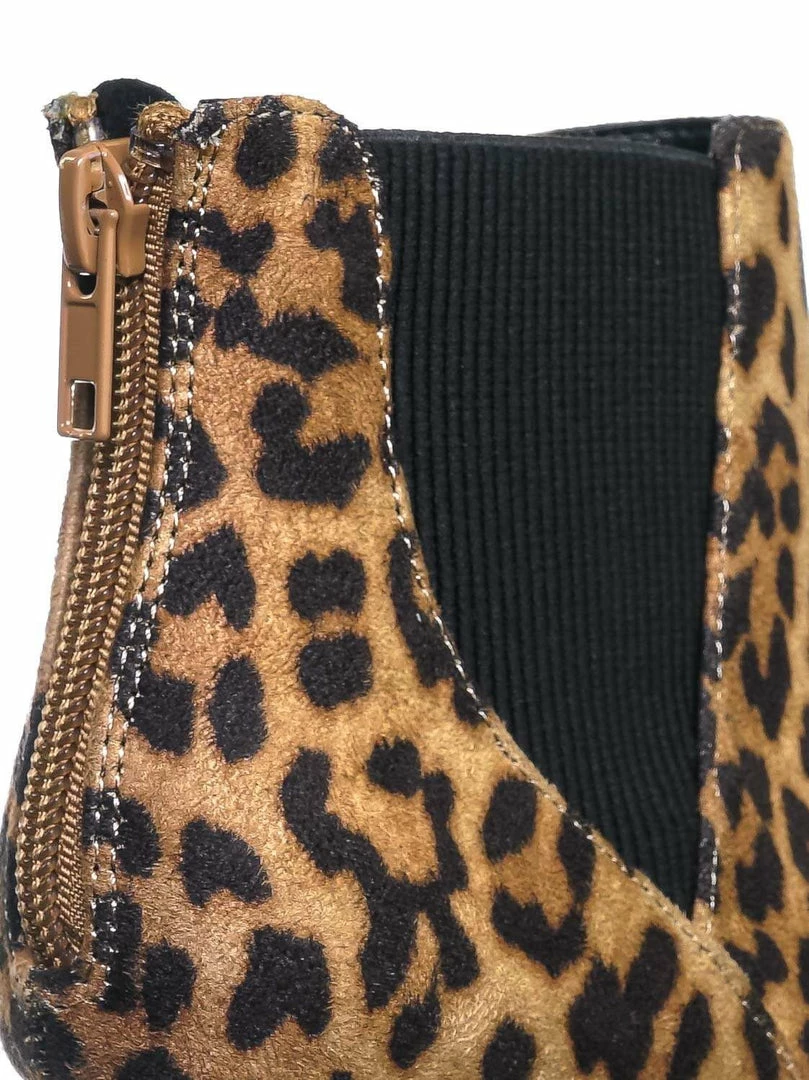 Delicious Rack Pointed Toe Ankle Bootie - Women Chelsea High Heel Croc Print Elastic