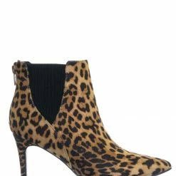 Delicious Rack Pointed Toe Ankle Bootie - Women Chelsea High Heel Croc Print Elastic
