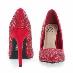 Rashida By Delicious, Pointy Toe Sparkling Rhinestone Studded Stiletto Heel Pumps