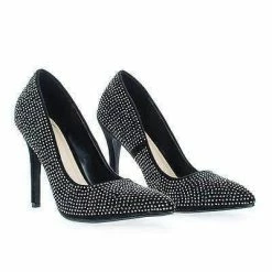 Rashida By Delicious, Pointy Toe Sparkling Rhinestone Studded Stiletto Heel Pumps