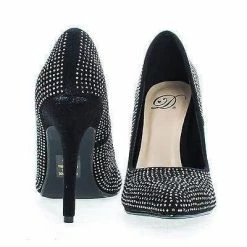 Rashida By Delicious, Pointy Toe Sparkling Rhinestone Studded Stiletto Heel Pumps