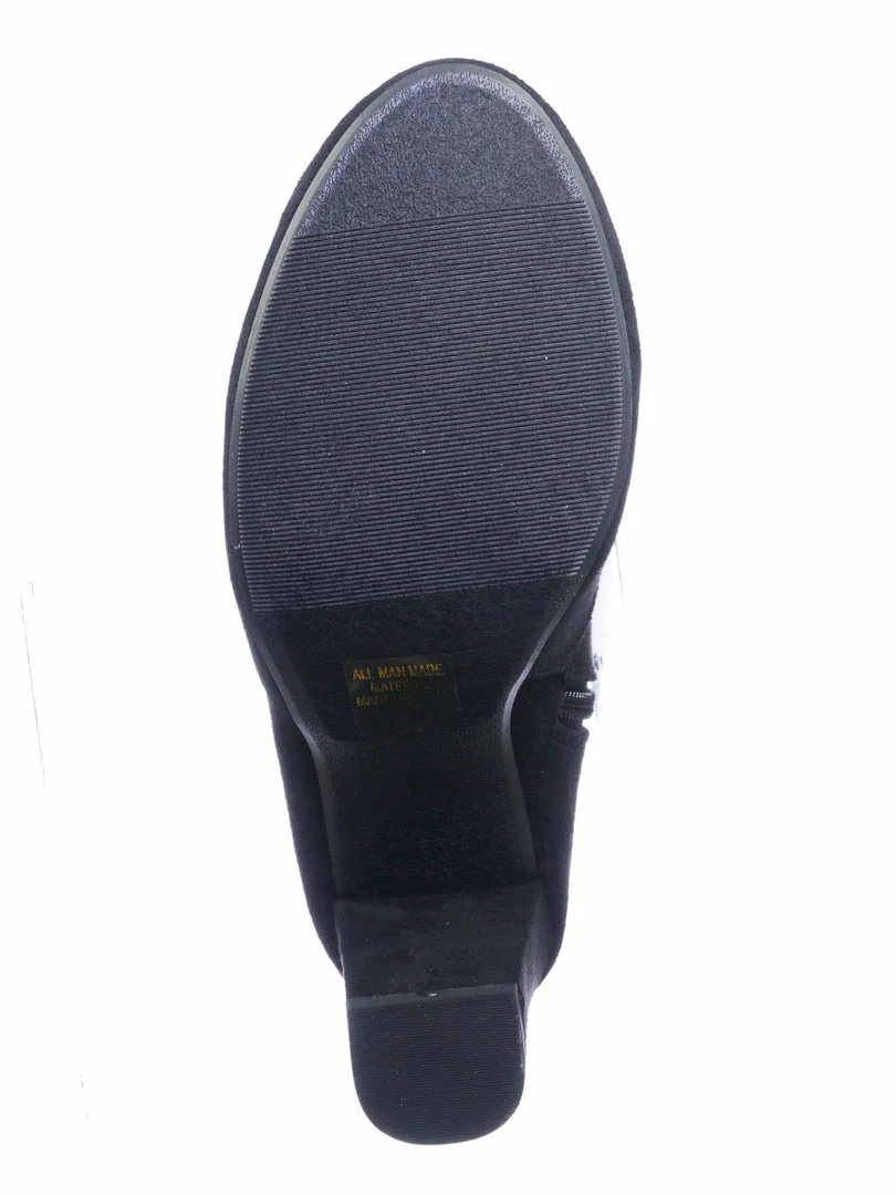 Delicious Treetop High Heel Slouchy Boots - Womens Wrinkled Block Heel Shoe