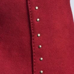 Delicious Upland Micro Metal Stud On Chunky Block High Heel Ankle Bootie New