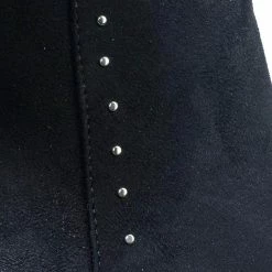 Delicious Upland Micro Metal Stud On Chunky Block High Heel Ankle Bootie New