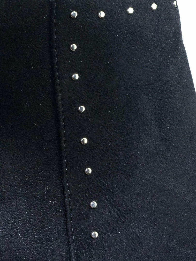 Delicious Upland Micro Metal Stud On Chunky Block High Heel Ankle Bootie New