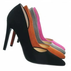 Delicious Zoom D'Orsay Stiletto Pump - Womens Side Cut Out Pointed Toe Dress Heel