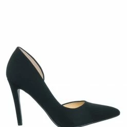 Delicious Zoom D'Orsay Stiletto Pump - Womens Side Cut Out Pointed Toe Dress Heel