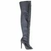 Shallow By Dollhouse, Thigh High Peep Toe Corset Elastic Lace Stiletto High Heel Boots New