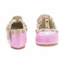 Clinky By Dotty, Infant Girl Round Toe Mary Jane Studded Slip On Flats New