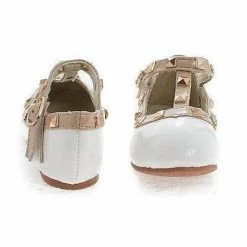 Clinky By Dotty, Infant Girl Round Toe Mary Jane Studded Slip On Flats New