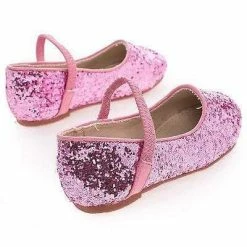 Dotty New RidleyRG Toddler Girl Round Toe Ballet Flat Elastic Mary-Jane & Rock Glitter
