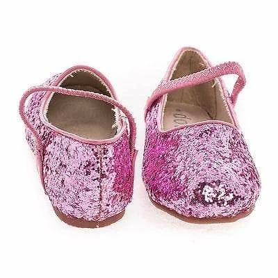 Dotty New RidleyRG Toddler Girl Round Toe Ballet Flat Elastic Mary-Jane & Rock Glitter