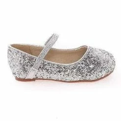 Dotty New RidleyRG Toddler Girl Round Toe Ballet Flat Elastic Mary-Jane & Rock Glitter