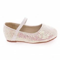 Dotty New RidleyRG Toddler Girl Round Toe Ballet Flat Elastic Mary-Jane & Rock Glitter