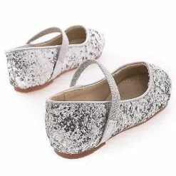 Dotty New RidleyRG Toddler Girl Round Toe Ballet Flat Elastic Mary-Jane & Rock Glitter
