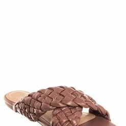 Bamboo Kick61 Thick Braided Woven Slides - Womens Open Squared Toe Slip On Mule Slipper New