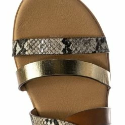 Aquapillar Pansy24 Lightweight Foam Flatofrm Sandal - Platform Strappy Mix Print Flat Shoes New