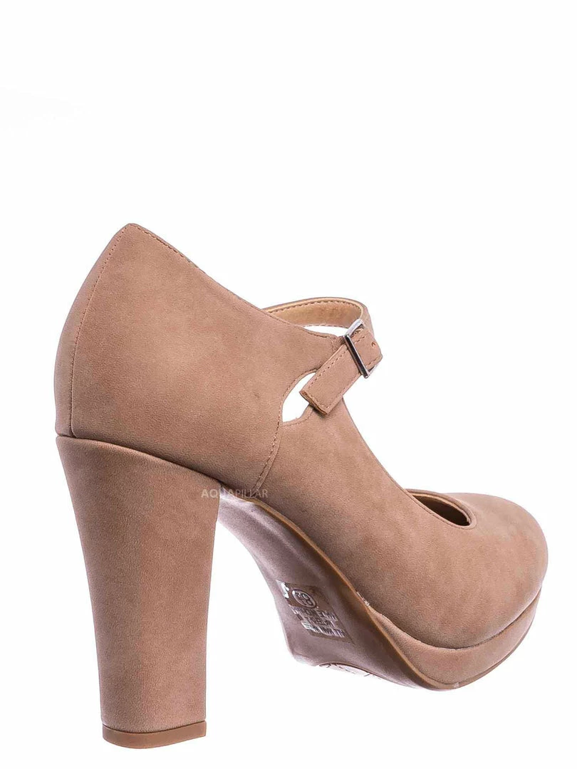 CityClassified New Denny Foam Padded Mary Jane Dress Pump -Women Chunky Block High Heel Office Shoe