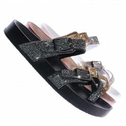 Top Moda New Hawk18K Little Girls Soft Footbed Rhinestone Sandal - Kid Molded Strappy Slipper