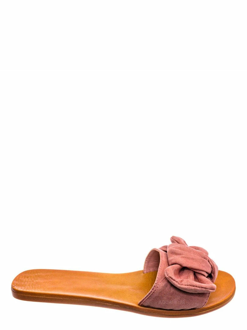 Bamboo Moondance17 Twist Knot Flat Slipper Mule - Women Slide In Boho Wide Band Sandal New