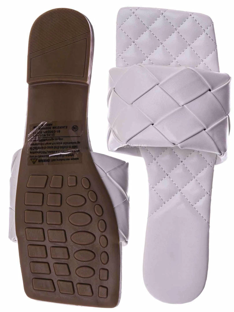 Forever Link Padded18 Wide Woven Slide Sandal - Womens Elongated Open Square Toe Slipper Mule New