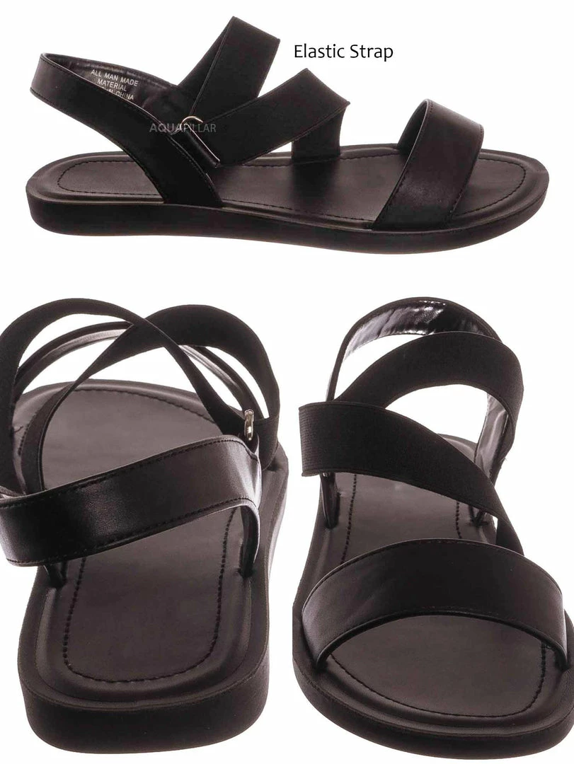 Soda Quant Sporty Elastic Flat Sandal, Women Summer Shoe New