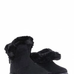 Bamboo Cozette03 Foldable Winter Faux Fur Slipper Bootie - Fold Shearling Snow Shoe New