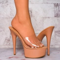 Liliana Mafia4 Clear Perspex High Heel Platform - Women Dance Shoes