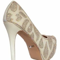 Blossom New Kinko Rhinestone Glitter Hidden Platform Pump - Women Heel